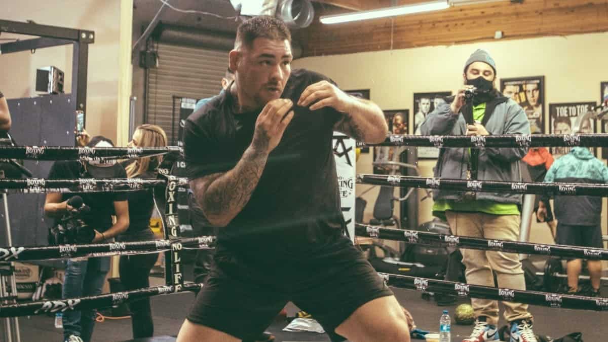 Andy Ruiz Jr trains