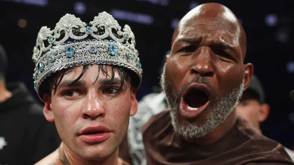 Bernard Hopkins and Ryan Garcia after Devin Haney win