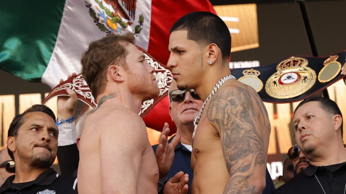 Canelo vs Berlanga weigh in