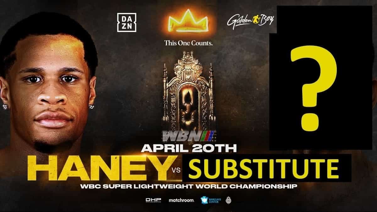 Devin Haney vs Ryan Garcia substitute