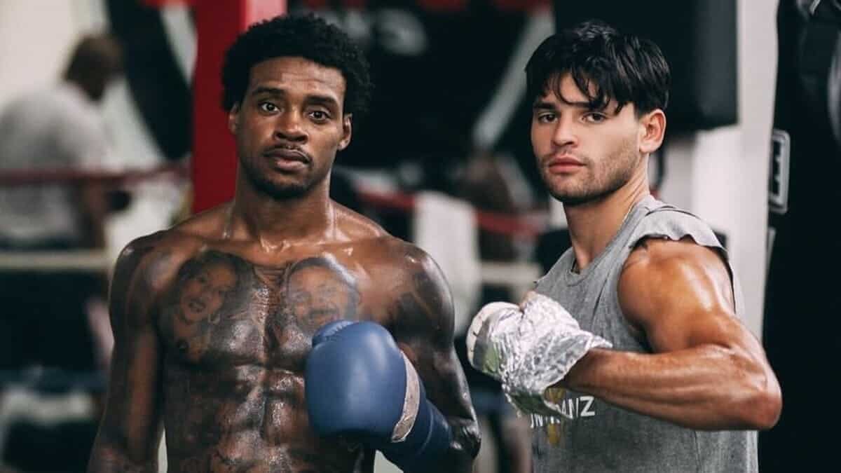 Errol Spence Jr and Ryan Garcia training