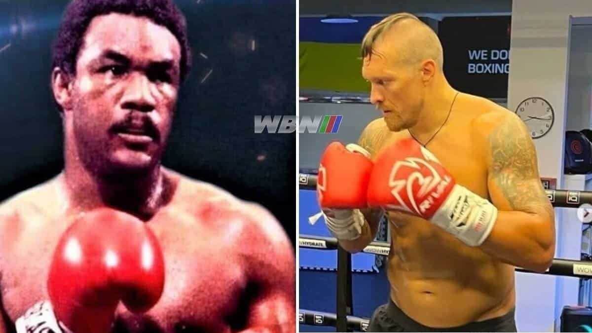 George Foreman Oleksandr Usyk size