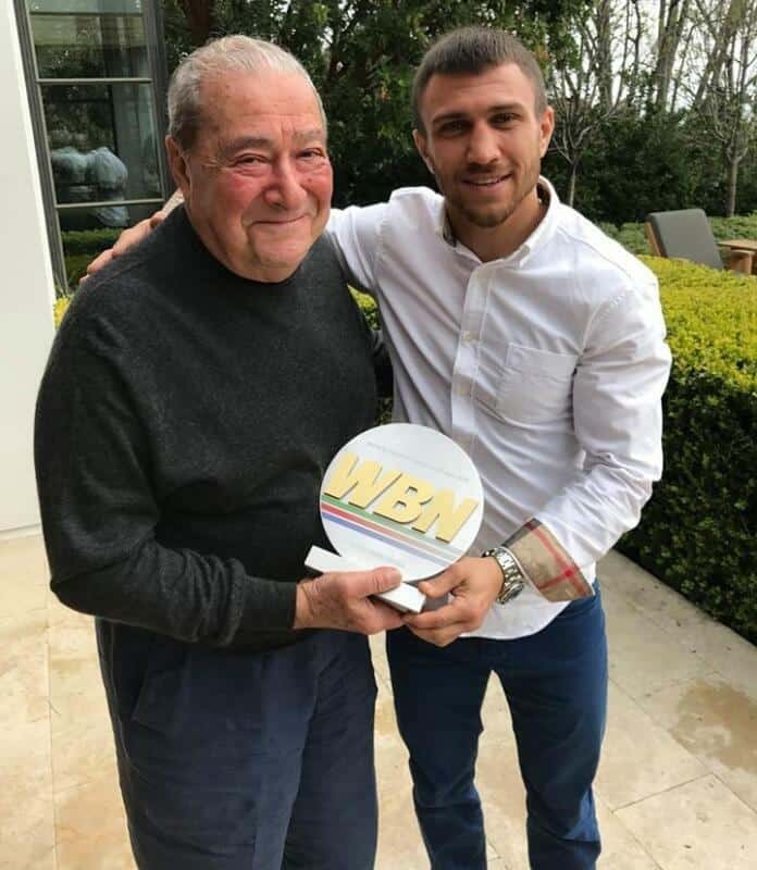 Vasyl Lomachenko Bob Arum WBN Award 2016