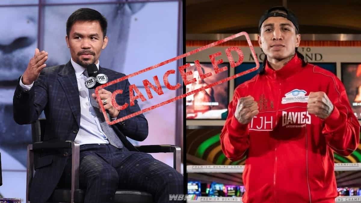 Manny Pacquiao vs Mario Barrios canceled