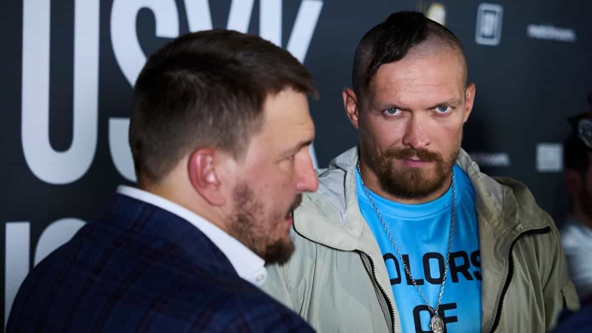 Oleksandr Usyk and promoter Alexander Krassyuk