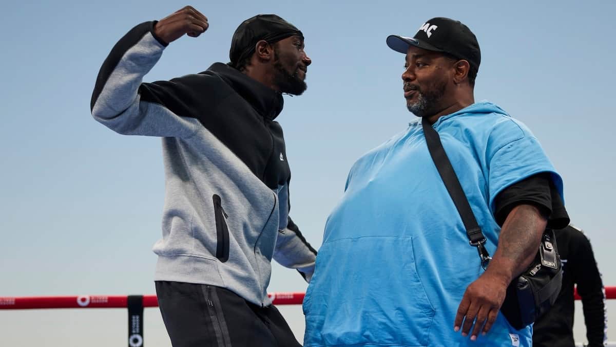 Terence Crawford and trainer Brian McIntyre